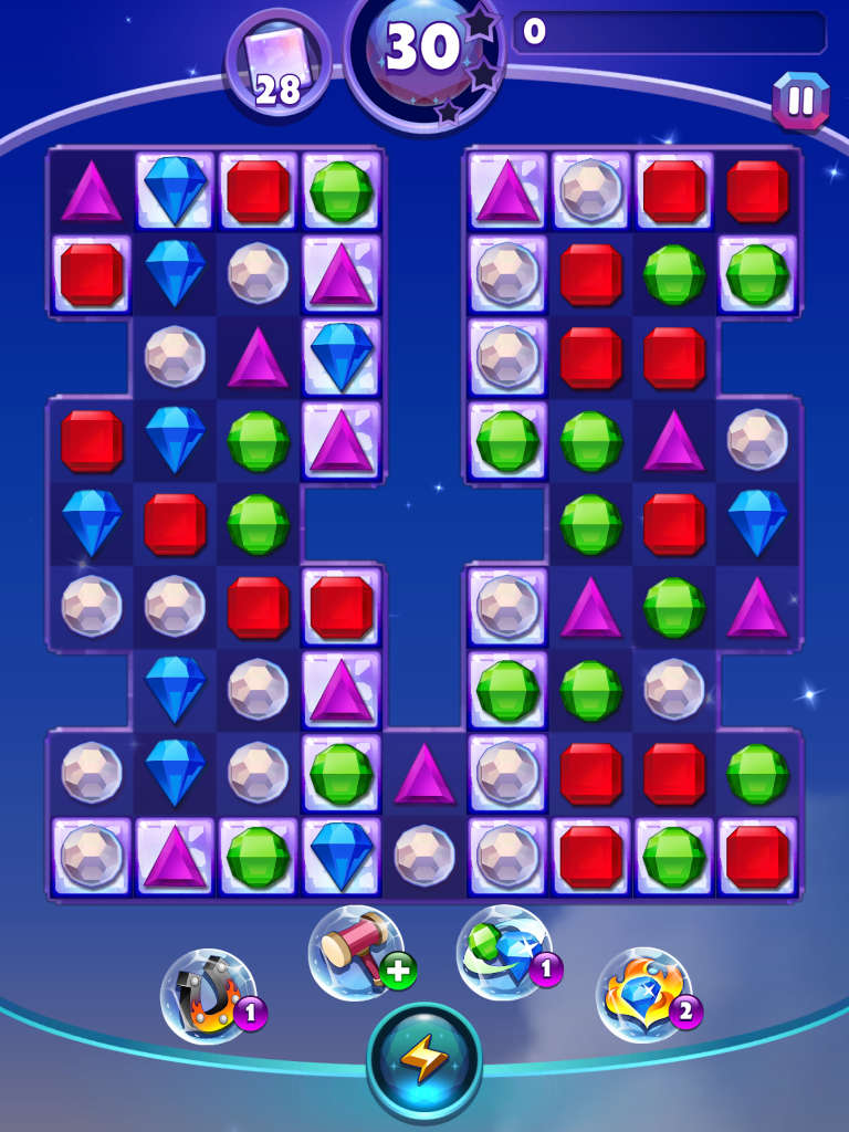 jouez au test bejeweled, un jeu de puzzle captivant où vous devez aligner des gemmes colorées pour marquer des points et progresser à travers les niveaux.